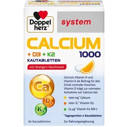 Doppelherz Calcium 1000+D3+K2 system