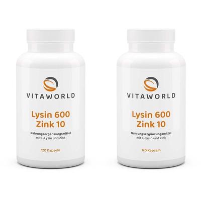 Lysin 600Mg Plus Zink 10Mg x2 2x120 St Kapseln