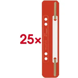 Leitz 25er-Pack Kunststoff-Heftstreifen »3710« rot, 3.5x15.8 cm