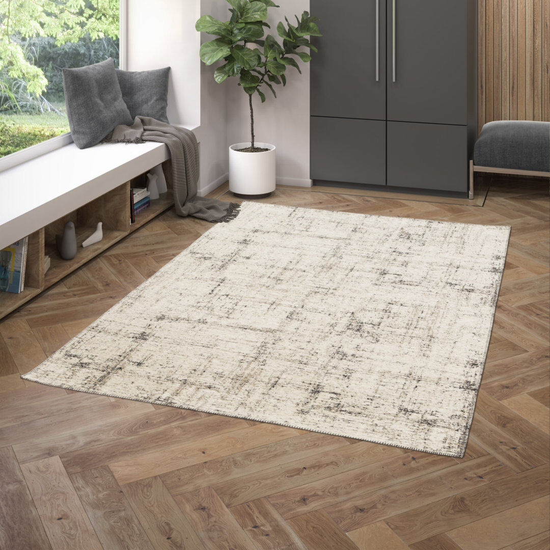 Rio Soft and supple rug in recycled polyester and jute Dark Brown Rectangle 200 x 290 cm