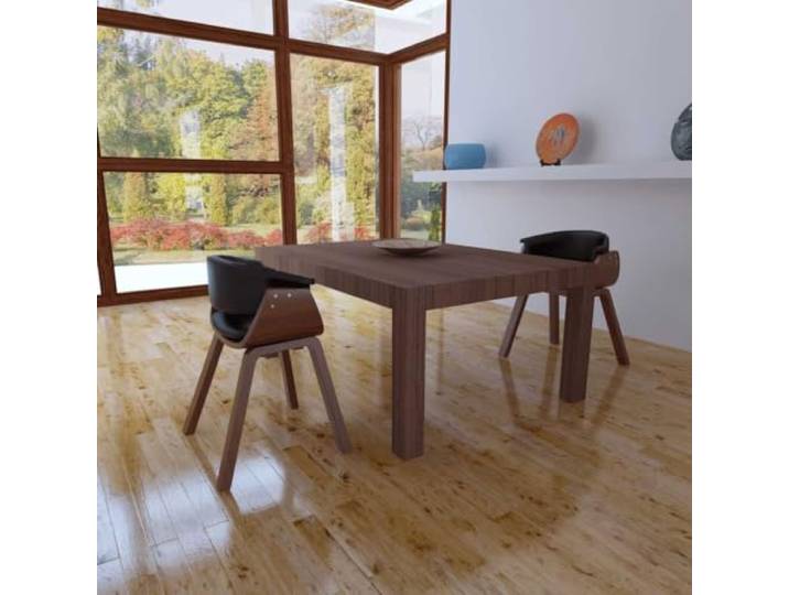 HGPOTUY Esszimmerstühle 2 STK. Bugholz Kunstleder Dick gepolstert, Ergonomisches Design, Stabiler Rahmen, Belastbar bis 110 kg