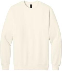 Port & Company PC107 Foundation Fleece Pullover Crewneck Sweatshirt in Ivory size 2XL   Cotton Polyester