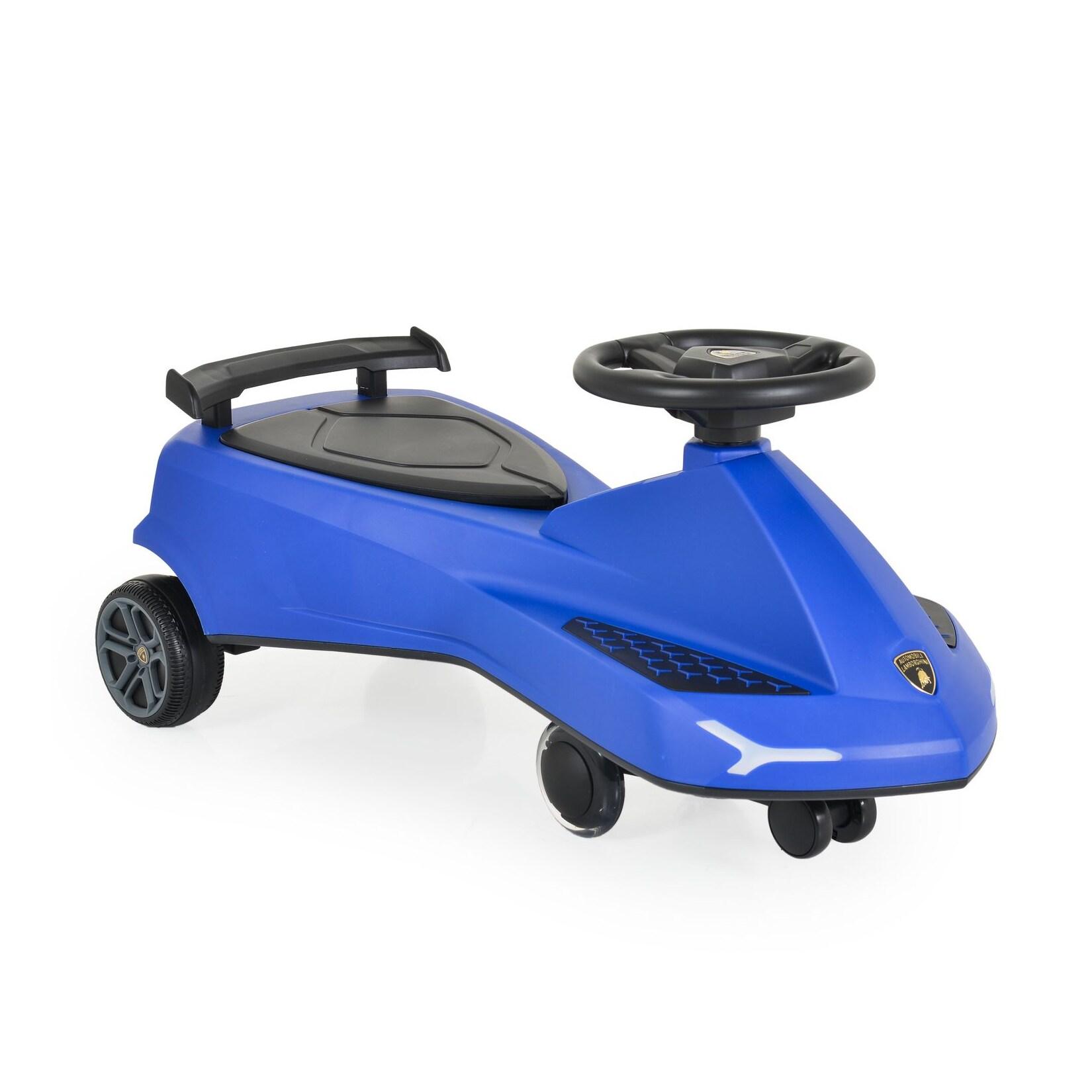 Moni Kinder Rutschfahrzeug Lamborghini Swing Car Musikfunktion Lichter bis 110kg blau