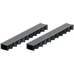 2x1m ACO Self® Hexaline 2.0 Entwässerungsrinne Stegrost Stahl verzinkt