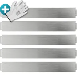 GARDEBRUK® Rasenkante verzinkt 5m x 18cm hoch Silber