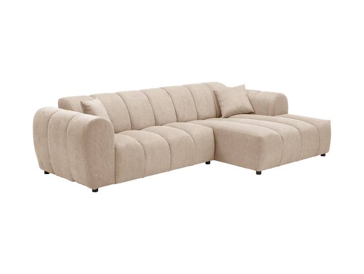 Tchibo - Longchair rechts mit Sofa 2-Sitzer links »Loftwave« - 268x155x73cm - schwarz -