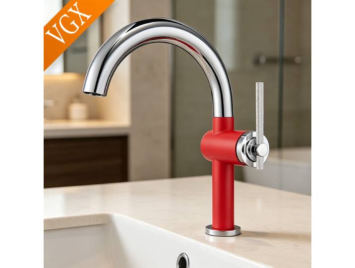 Robinet de lavabo VGX coloré en laiton, mitigeur de salle de bain, robinet de lavabo gourmet rose, robinetterie de lavabo, robinet d'eau chaude et froide