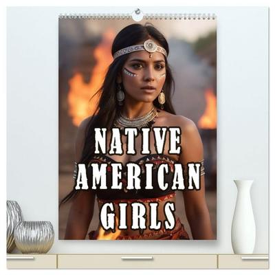Native American Girls (hochwertiger Premium Wandkalender 2027 DIN A2 hoch), Kunstdruck in Hochglanz