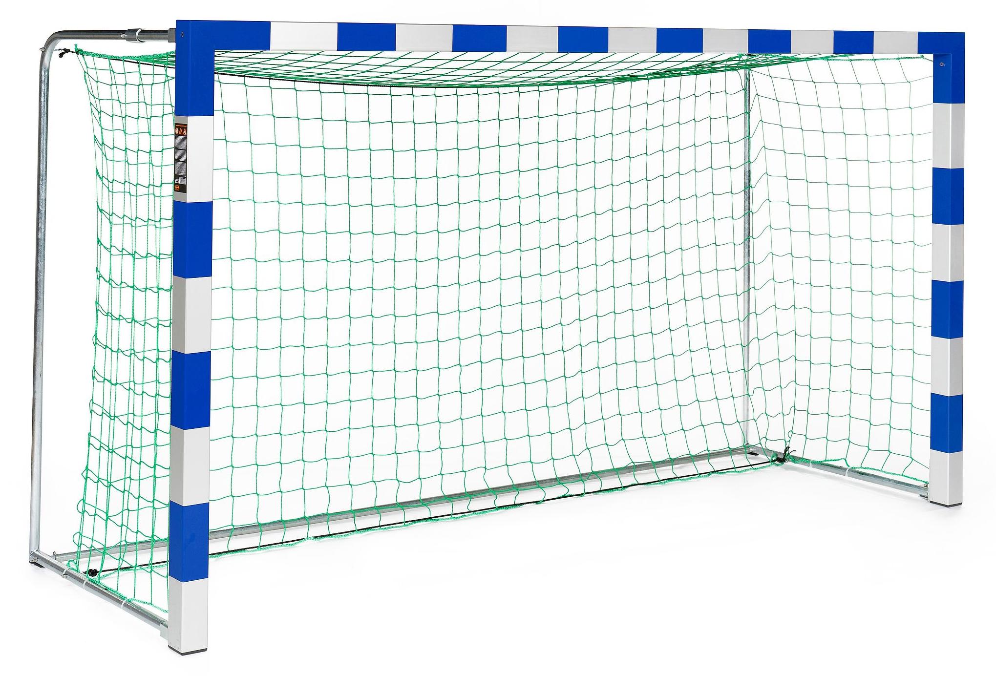 Sport-Thieme Handballtor frei stehend, 3x1,60 m, Blau-Silber, Alu-Gussformteil-Eckverbindung