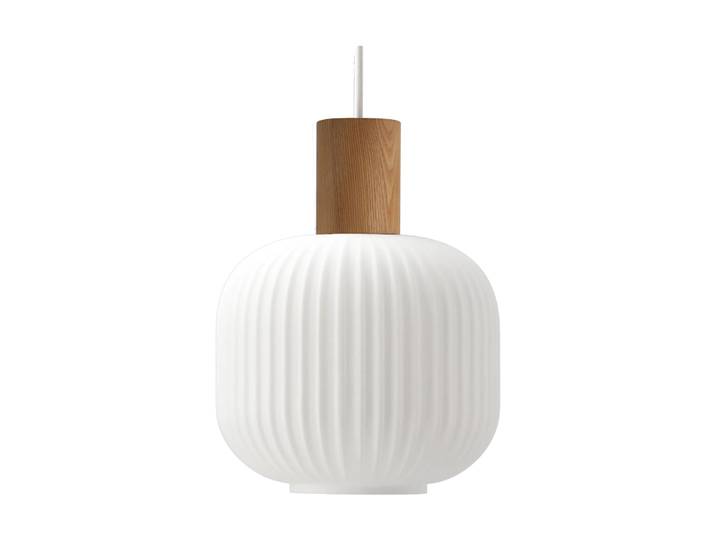 Scandi Living Suspension Fair Ø20 cm Verre dépoli – frêne