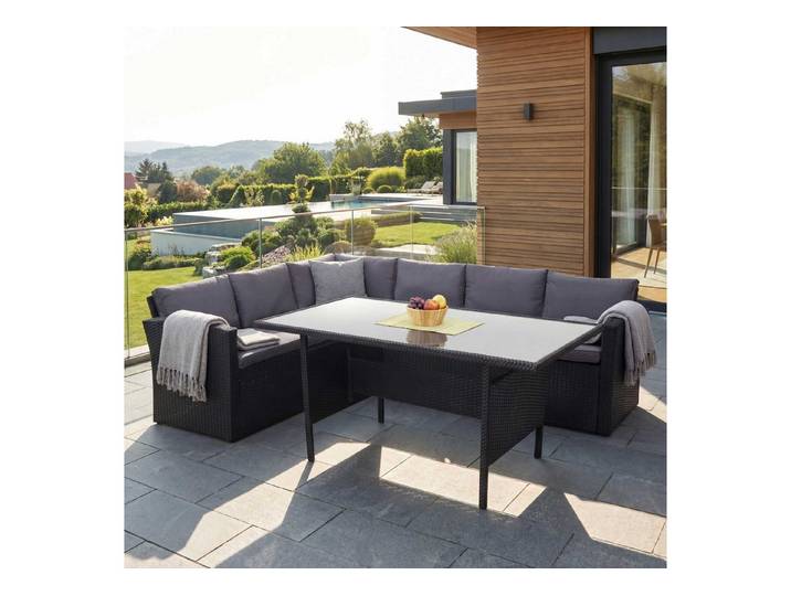 MCW Polstergarnitur MCW-A29-S, (2-tlg., 1 Eckbank, 1 Tisch), Tisch verstärkt durch Unterkonstruktion, Kissen mit Reissverschluss