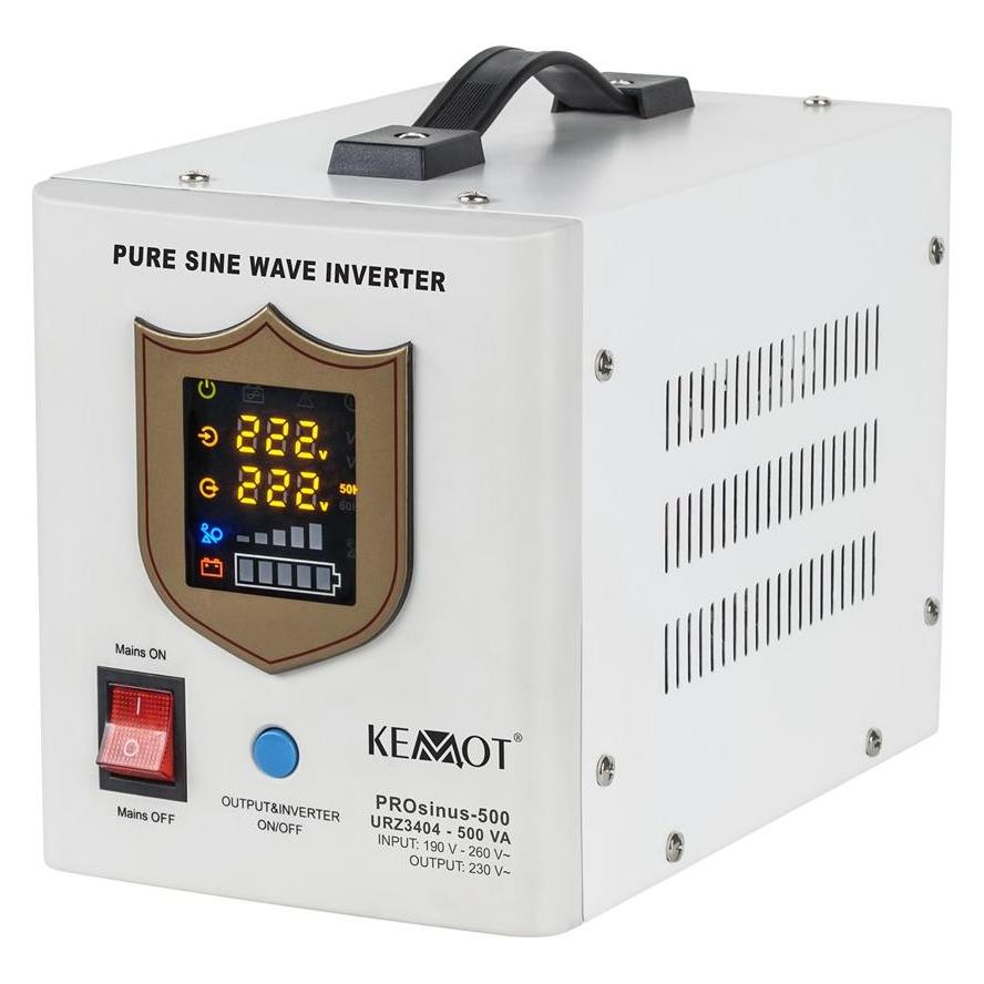 Kemo Unterbrechungsfreie Stromversorgung KEMOT PROsinus-500 Wandler mit reiner Sinuswelle und Ladefunktio (500 VA, 300 W) (LEC-URZ3404)