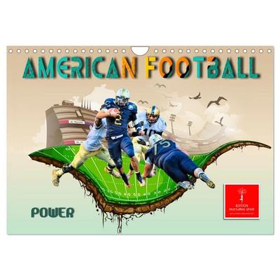 American Football - Power (Wandkalender 2026 DIN A4 quer), CALVENDO Monatskalender