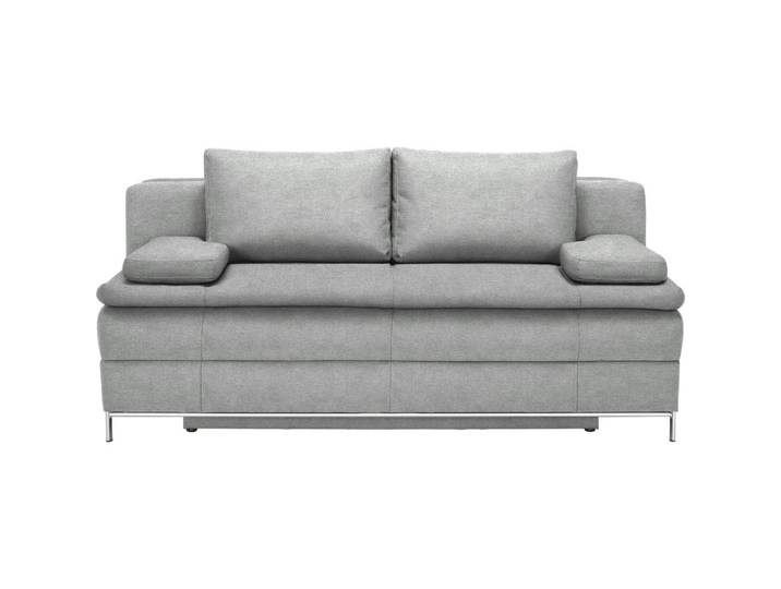 Novel Boxspringsofa Centa, Hellgrau, Metall, Uni, 2-Sitzer, Füllung: Schaumstoff, 200x93x107 cm, Stoffauswahl, Schlafen auf Sitzhöhe, Wohnzimmer, Sofas & Couches, Schlafsofas, Schlafsofas mit Bettkasten