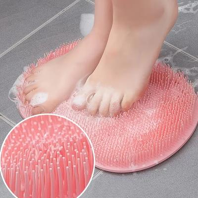 Multicon Wholesale Hub Anti Slip Suction Cup Exfoliating Foot Brush And Back Scrubber Body Dirt Removal Tool pink
