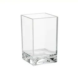 LAUFEN Kartell Boxy Becher, B/T/H: 70/70/120mm, H3823300840001, Farbe: Kristallklar