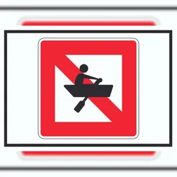 HB-Druck Ruderboote verboten Symbol A0 (841x1189mm)