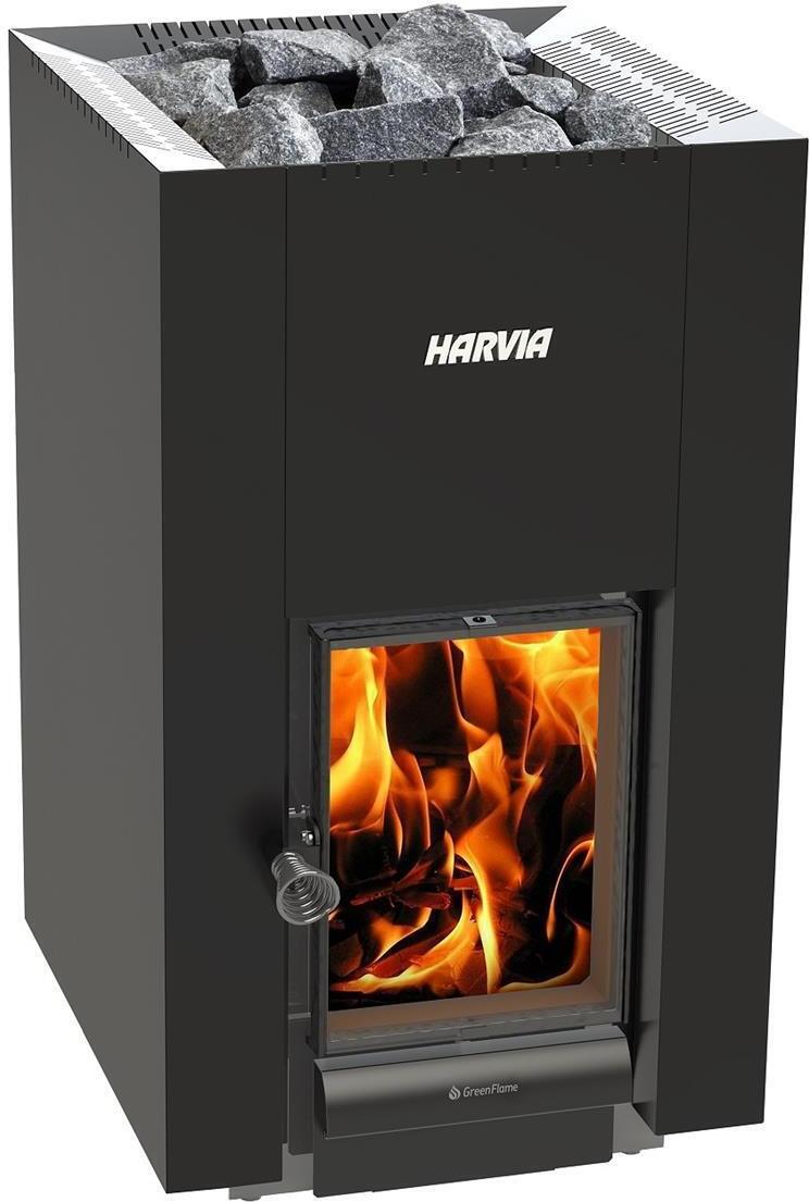 Holz-Saunaofen Harvia Linear 22 GreenFlame, schwarz