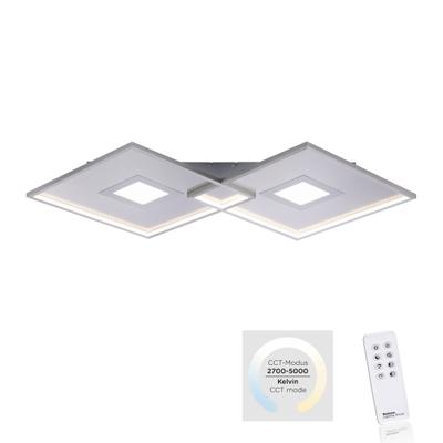 PAUL NEUHAUS LED Deckenleuchte "AMARA", grau (stahlgrau), 2, 1 Stk., Leuchten, Fernbedienung, Infrarot inkl., LED Deckenleuchte