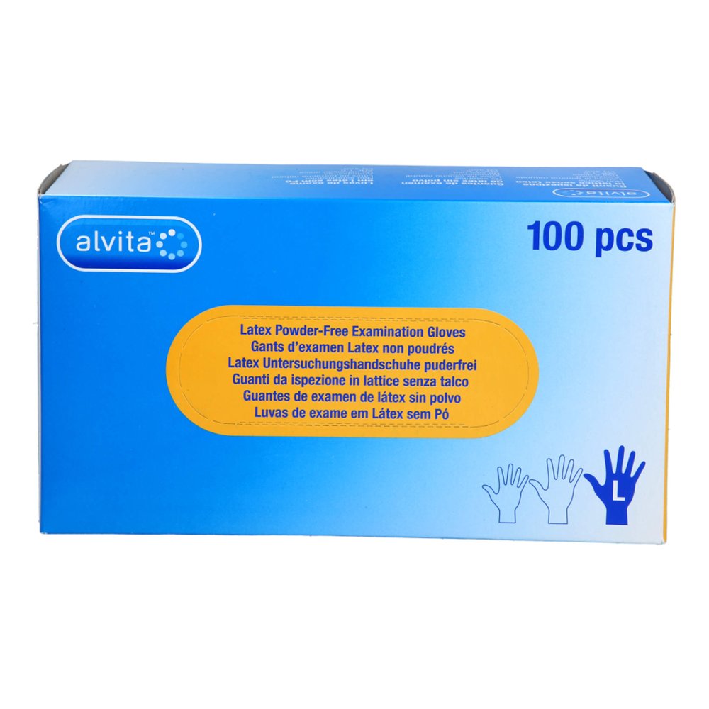 Alliance Healthcare Deutschland GmbH Alvita Latex Unt.handschuhe unsteril puderfrei L 11309278