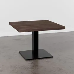 BIG Möbel GmbH Loungetisch 60x60 cm | D4409 OV Walnussbraun | Gusseisengestell | 45 cm Höhe