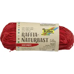 folia Raffia-Naturbast hochrot