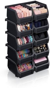 Sorbus Open Front Stackable Clothing Storage Bin – Closet & Wardrobe Organizer