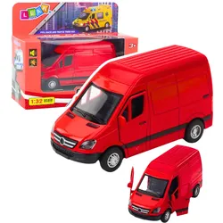 Lieferwagen Metall Rot 1:32 Lichter Sounds