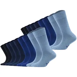 s.Oliver Kinder Socken, 18er Pack - Kurzsocken, einfarbig Blau / 31-34
