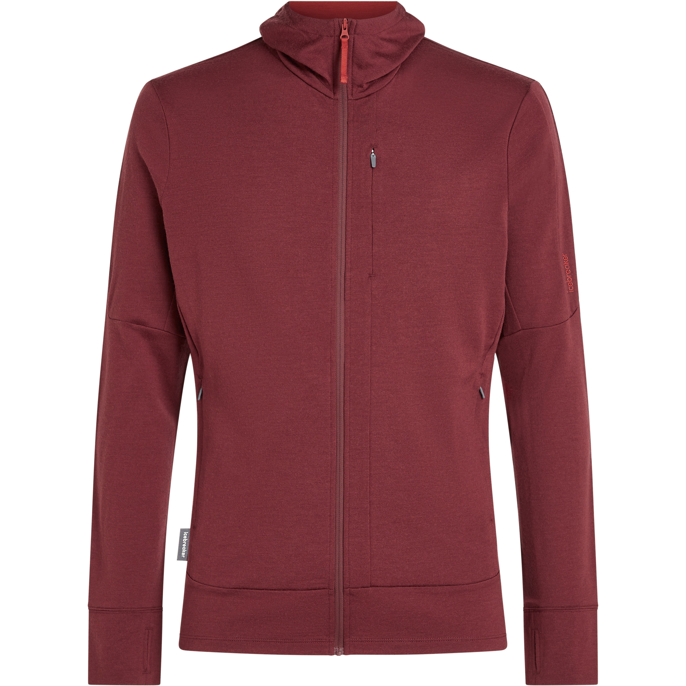Icebreaker 260 Quantum IV Herren Fleecejacke rot Größe M Camping Hautfreundlich Merinowolle