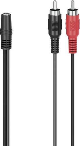 hama 00205186 Audio-Adapter, 2 Cinch-Stecker - 3,5-mm-Klinken-Kupplung Stereo