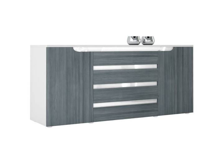 SIDEBOARD Sintra Avola-Anthrazit / Weiß Hochglanz