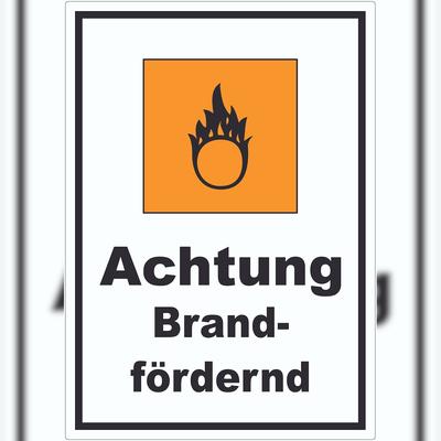 HB-Druck Aufkleber Gefahrensymbol Brandfördernd Brand A1 (594x841mm)