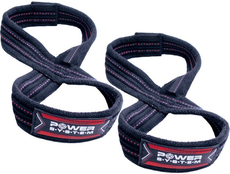 Power System Figure 8 Straps sangles de tirage teinte/couleur Red L/XL 2 pcs