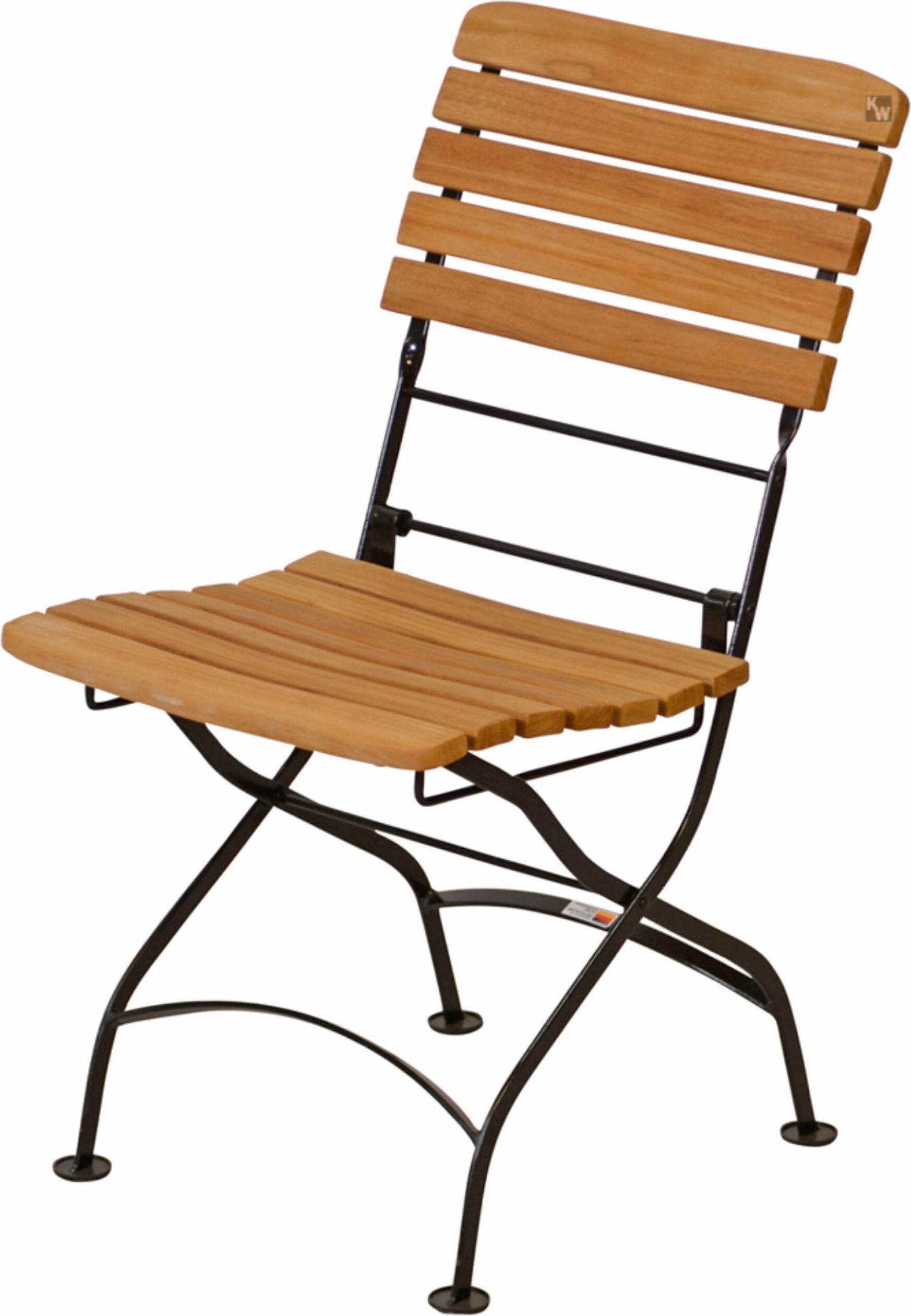 Gartenstuhl Premium Teak Klappstuhl, Teak Balkonstuhl im französischen Stil rostfreier und langlebiger Teak Stahl Klappstuhl