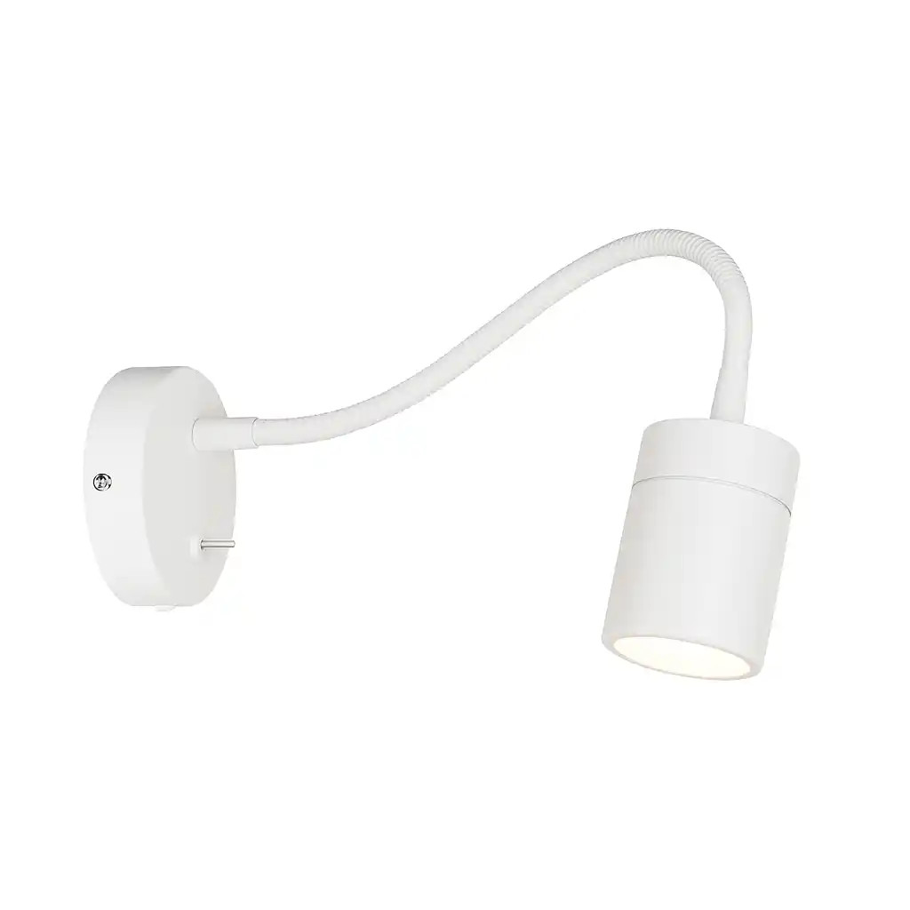 Mexlite Upround Wandlamp wit met GU10 LED B/D/H: 10 x 30 x 25 cm