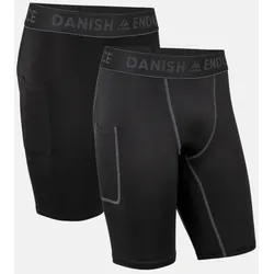 POWER KOMPRESSIONS SHORTS - 2-Pack - Schwarz | Schwarz/Grau - M