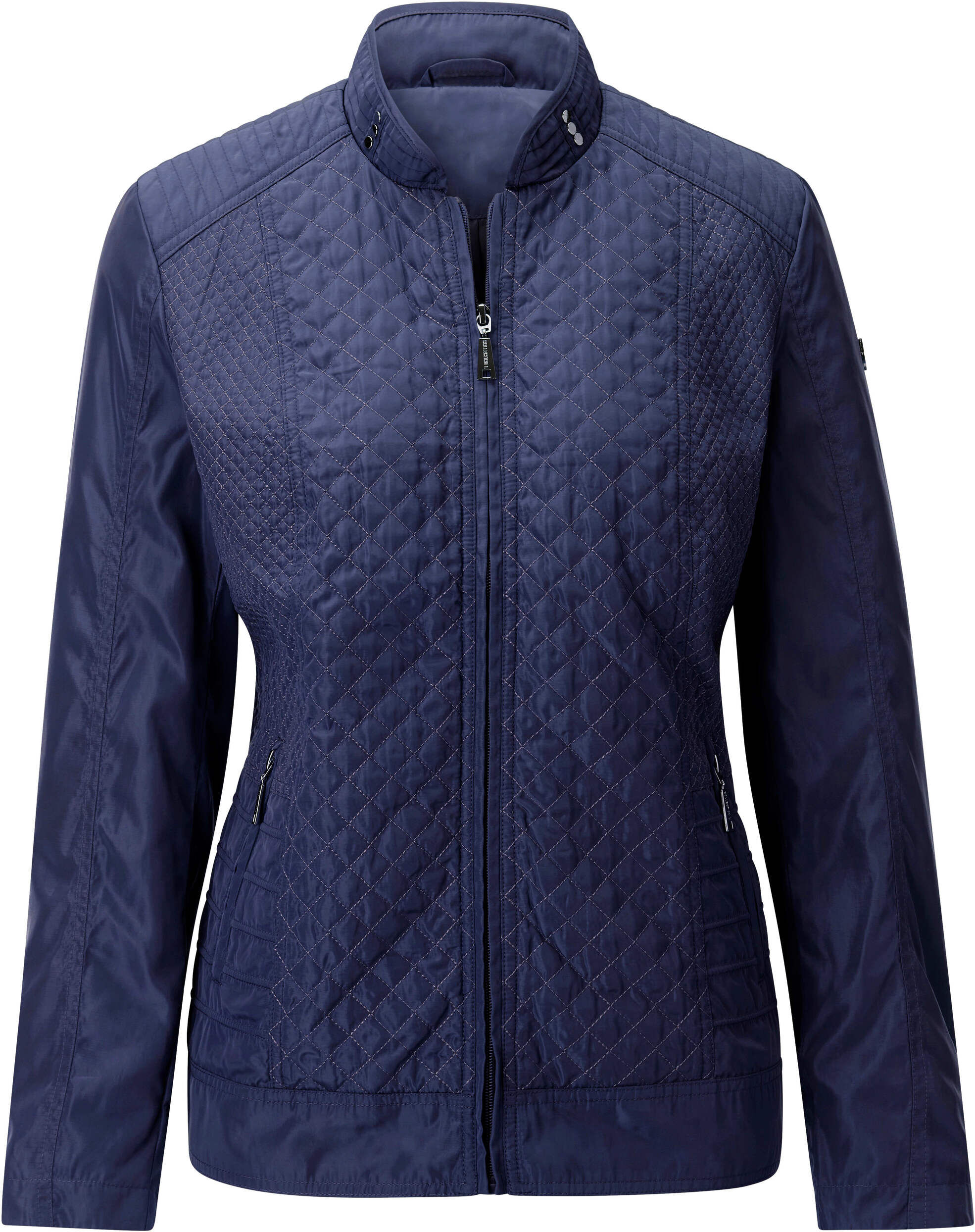 Steppjacke WITT "Steppjacke Steppjacke mit verdeckten Reißverschluss-Taschen", Damen, Gr. 36, marine, Web, Stoff, , Sportlich, Jacken Steppjacke