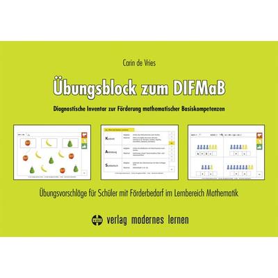 Übungsblock zum DIFMaB (Diagnostisches Inventar zur Förderung mathematischer Basiskompetenzen), Gebundene Ausgabe von Carin de Vries, Modernes lernen,