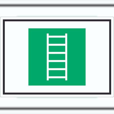 HB-Druck Fluchtleiter Symbol Aufkleber A1 (594x841mm)