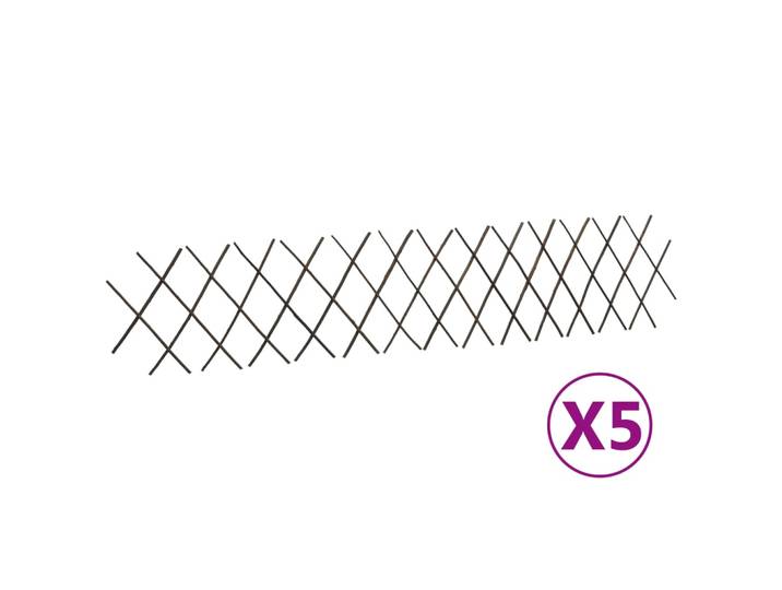 vidaXL Weidenzaun-Rankgitter 5 Stk. 180x30 cm