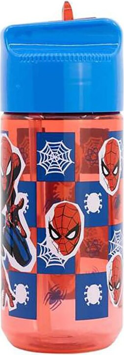 Stor Spiderman Midnight Flyer fles, 430 ml, meerkleurig