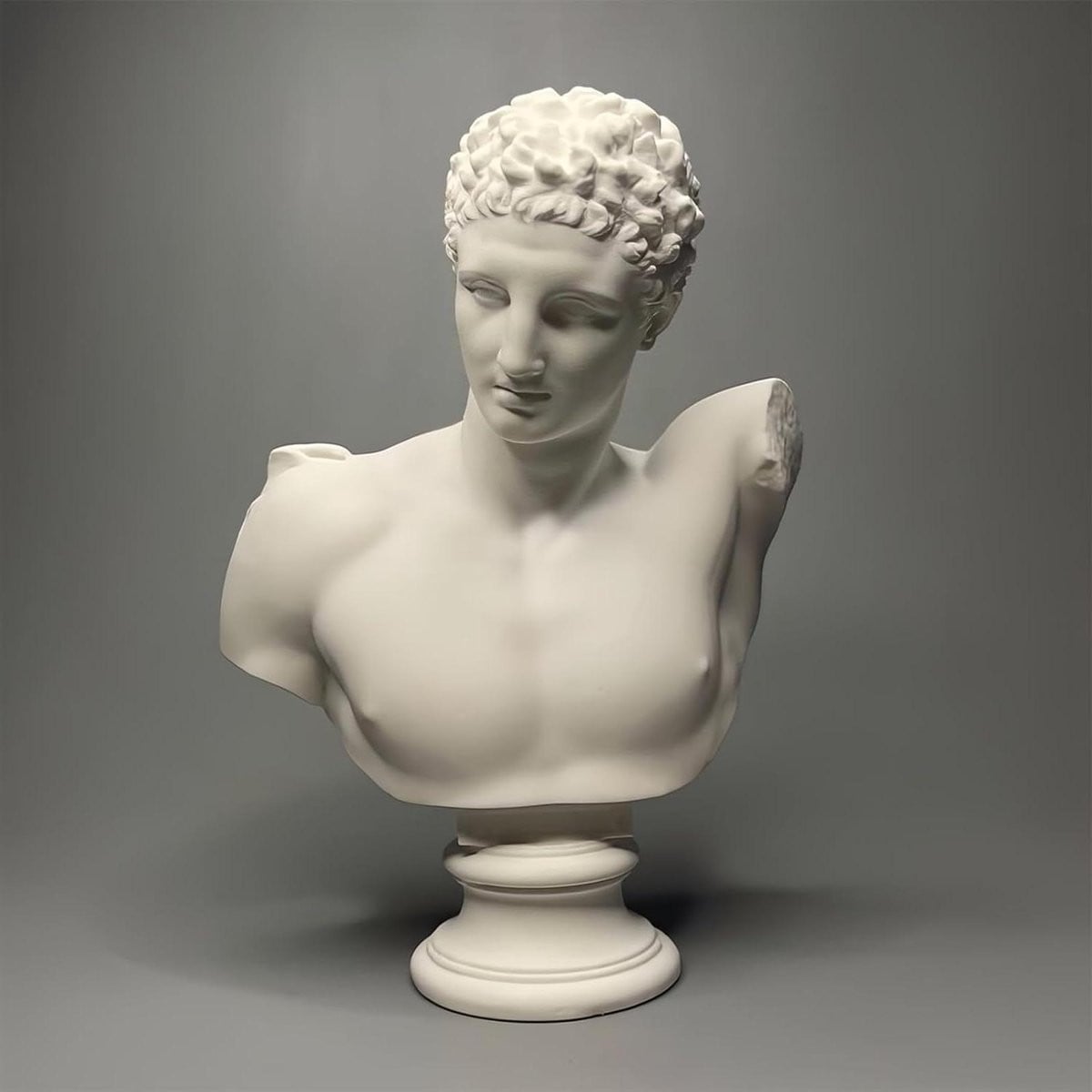 Griekse Buste Sculptuur - Mythologie Beeldje van Gips - Wit - 400 Gram
