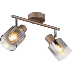 Deckenleuchte Deckenlampe Flurleuchte Metall kaffeefarben schwenkbar L 26 cm