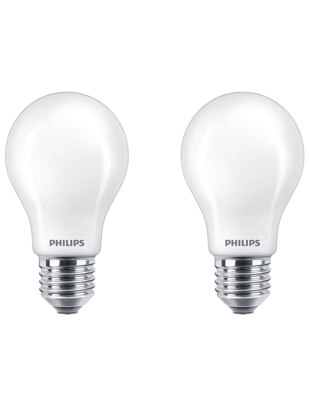Philips LED-Lampe Classic Standard 7W/827 (60W) Frosted 2-pack E27
