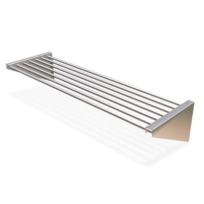 Romux® Einstellbares Einfaches Wandregal aus Edelstahl im Stangendesign 800x400x400 mm | Wandregal für Küche | Edelstahlboden zur Wandmontage