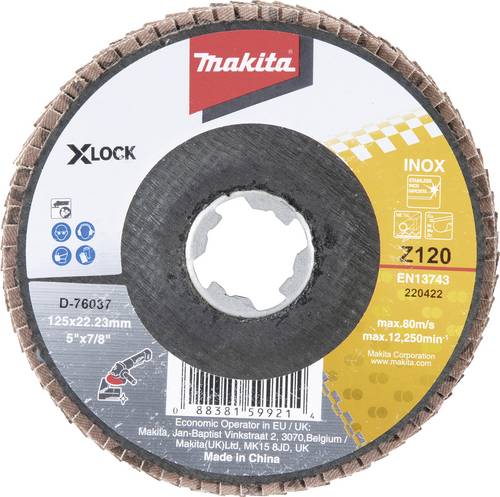 Makita D-76037 Fächerschleifscheibe Durchmesser 125mm Körnung (num)=120 1St.