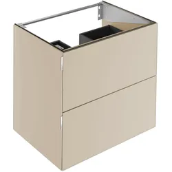 KEUCO EDITION 11 ART Waschtischunterschrank, 2 Frontauszüge, 800x700x490mm, mit LED-Beleuchtung, 32512850801, Korpus/Front: Sand Glas satiniert / Sand Glas satiniert