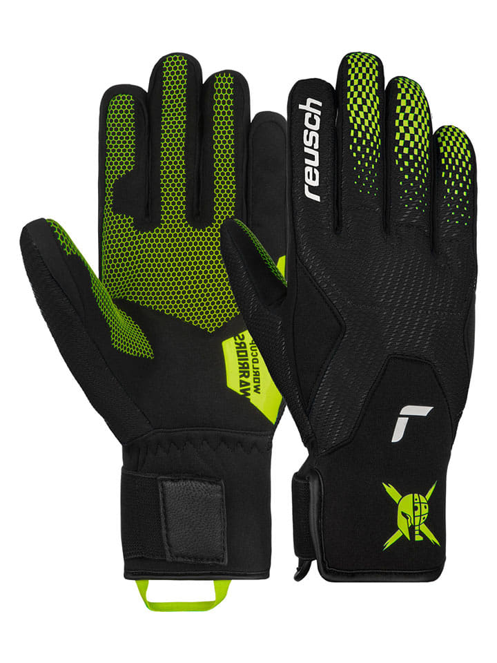 Reusch Funktionsfingerhandschuhe "Worldcup Warrior Speedline" in Schwarz/ Grün - 8,5