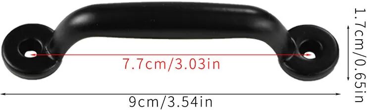 INF Schrankgriffe im Vintage-Design, 4er-Pack Schwarz